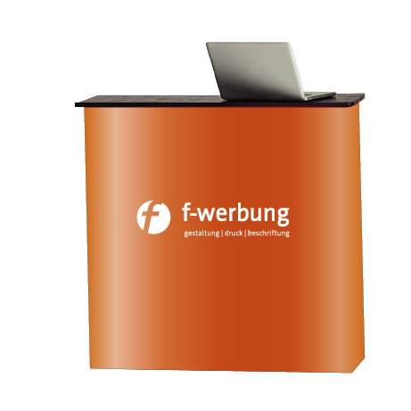 Textilfalttheke | B 106 cm x H 102 x T 36 cm | einseitig bedruckt