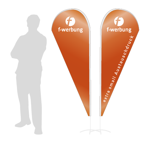 Beachflag Drop Austauschdruck | Extra Small (189 cm) | beidseitig bedruckt