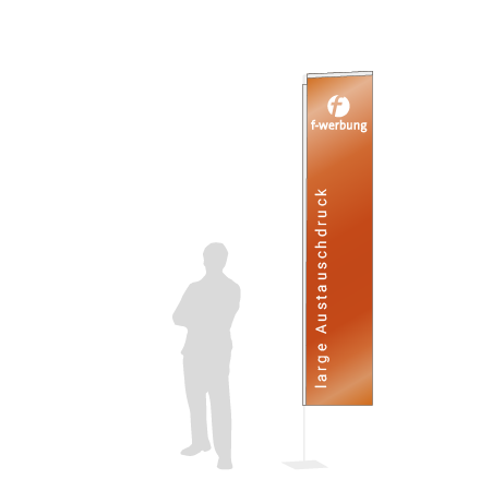 Beachflag Rechteck Austauschdruck | Large (400 cm) | einseitig bedruckt