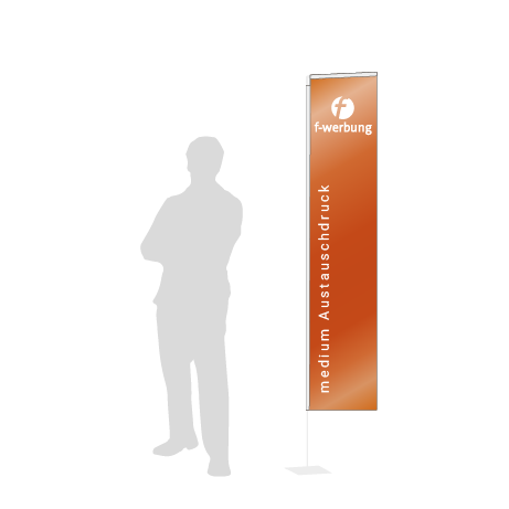 Beachflag Rechteck Austauschdruck | Medium (300 cm) | einseitig bedruckt