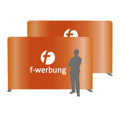 Textilwand ALU | 400er gerade | beidseitig bedruckt