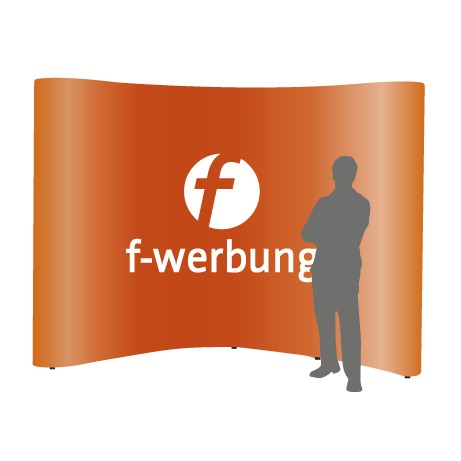Pop-Up Faltwand | 4 x 3 Felder gebogen | einseitig bedruckt