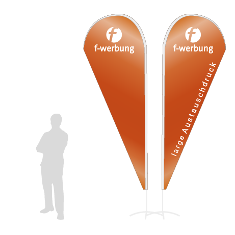 Beachflag Drop Austauschdruck | Large (350 cm) | beidseitig bedruckt