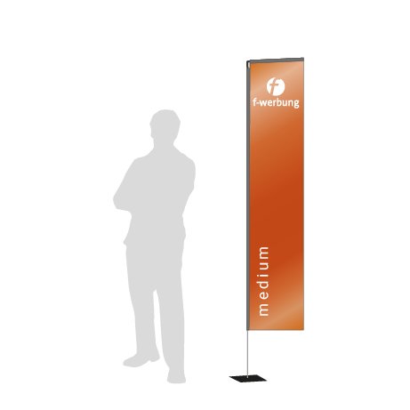 Beachflag Rechteck | Medium (300 cm) | einseitig bedruckt