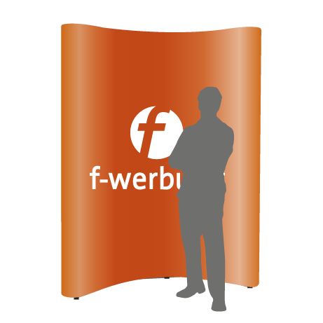 Pop-Up Faltwand | 2 x 3 Felder gebogen | einseitig bedruckt
