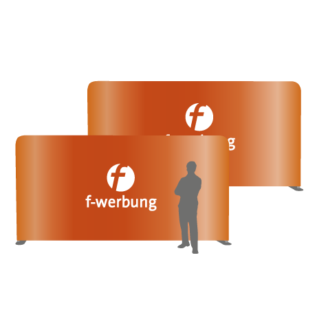 Textilwand ALU | 600er gerade | beidseitig bedruckt