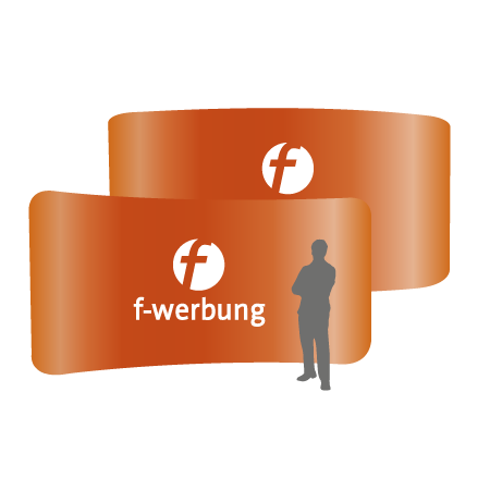 Textilwand ALU | 600er gebogen | beidseitig bedruckt