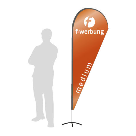 Beachflag Drop | Medium (280 cm) | einseitig bedruckt