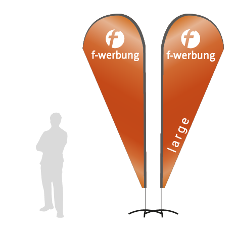 Beachflag Drop | Large (350 cm) | beidseitig bedruckt