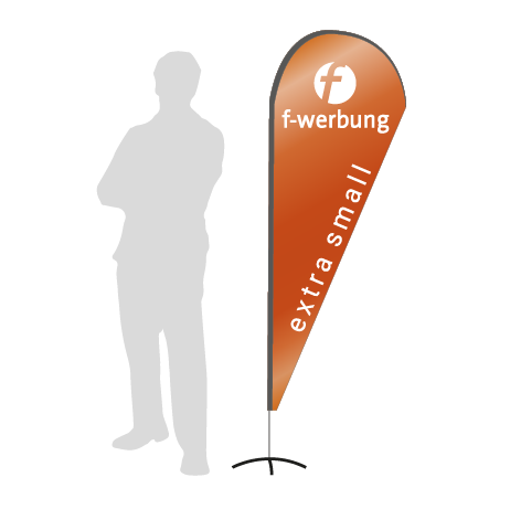 Beachflag Drop | Extra Small (189 cm) | einseitig bedruckt