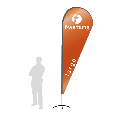 Beachflag Drop | Large (350 cm) | einseitig bedruckt