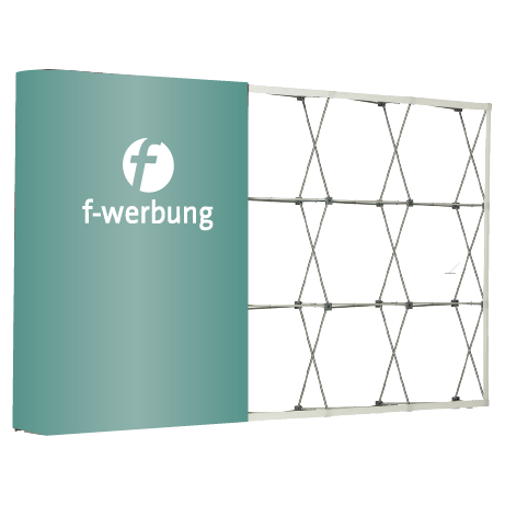 Textilfaltwand | 3 x 3 Felder gebogen | einseitig bedruckt