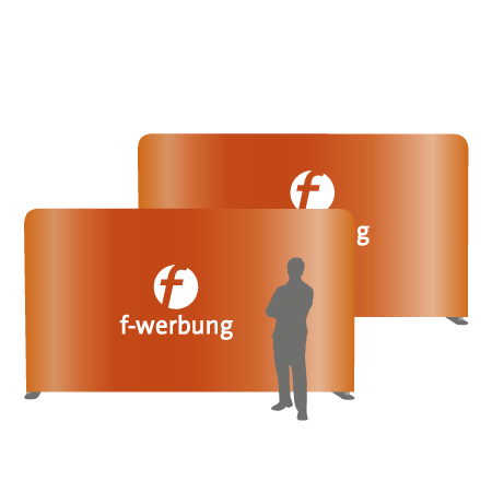 Textilwand ALU | 500er gerade | beidseitig bedruckt