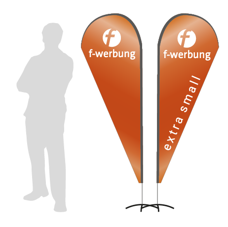 Beachflag Drop | Extra Small (189 cm) | beidseitig bedruckt
