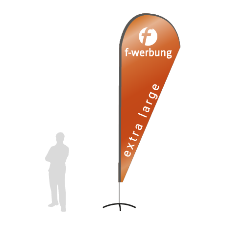 Beachflag Drop | Extra Large (460 cm) | einseitig bedruckt