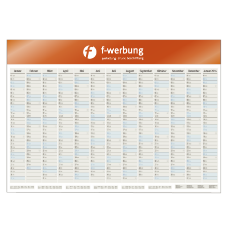 Jahresplaner – einseitig