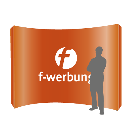 Textilfaltwand | 4 x 3 Felder gebogen | einseitig bedruckt