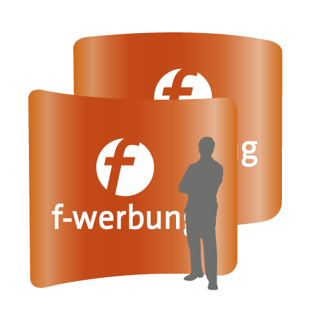 Textilwand ALU | 300er gebogen | beidseitig bedruckt