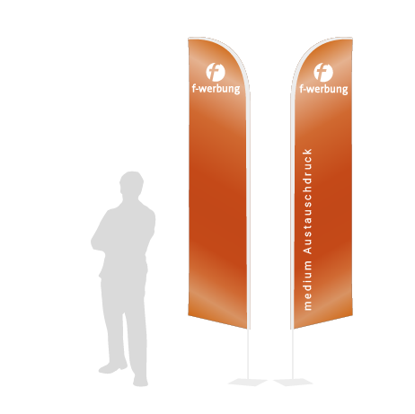 Beachflag Wind Austauschdruck | Medium (320 cm) | beidseitig bedruckt