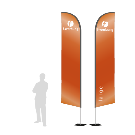 Beachflag Wind | Large (400 cm) | beidseitig bedruckt