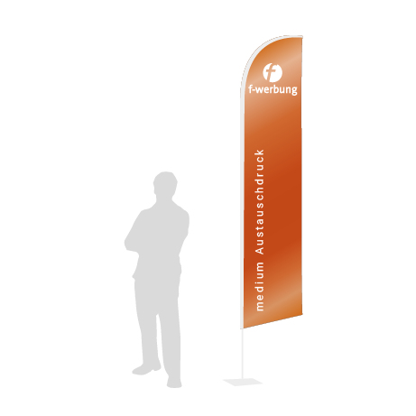 Beachflag Wind Austauschdruck | Medium (320 cm) | einseitig bedruckt