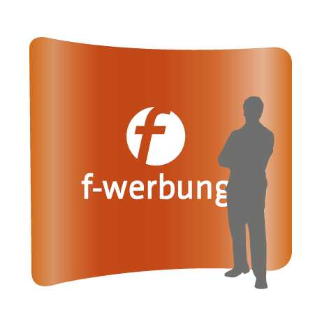 Textilwand ALU | 300er gebogen | einseitig bedruckt
