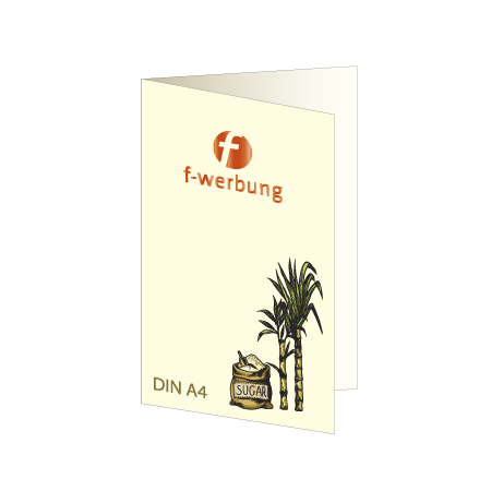 Falzflyer 4-Seiter aus Zuckerrohr | DIN A4 | beidseitig bedruckt