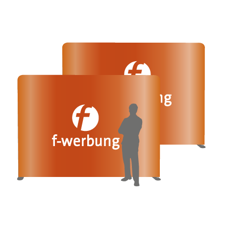 Textilwand ALU | 300er gerade | beidseitig bedruckt