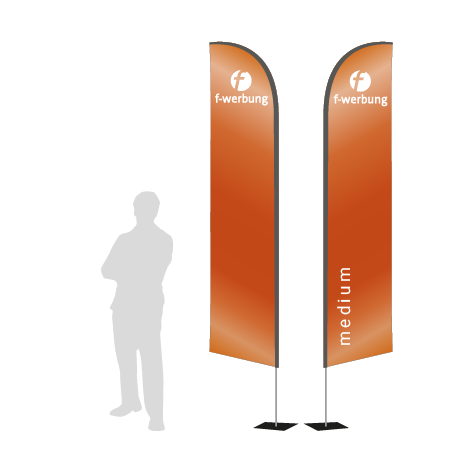 Beachflag Wind | Medium (320 cm) | beidseitig bedruckt