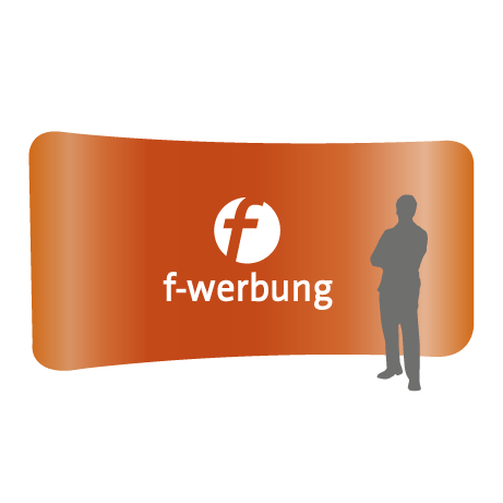 Textilwand ALU | 600er gebogen | einseitig bedruckt