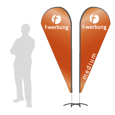 Beachflag Drop | Medium (280 cm) | beidseitig bedruckt